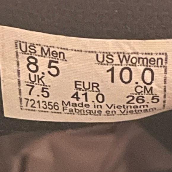 LADY VANS Sneakers Shoes Womens 10 Mens 8.5 Azalea Pink & Black Off Wall Lace Up - Picture 11 of 11